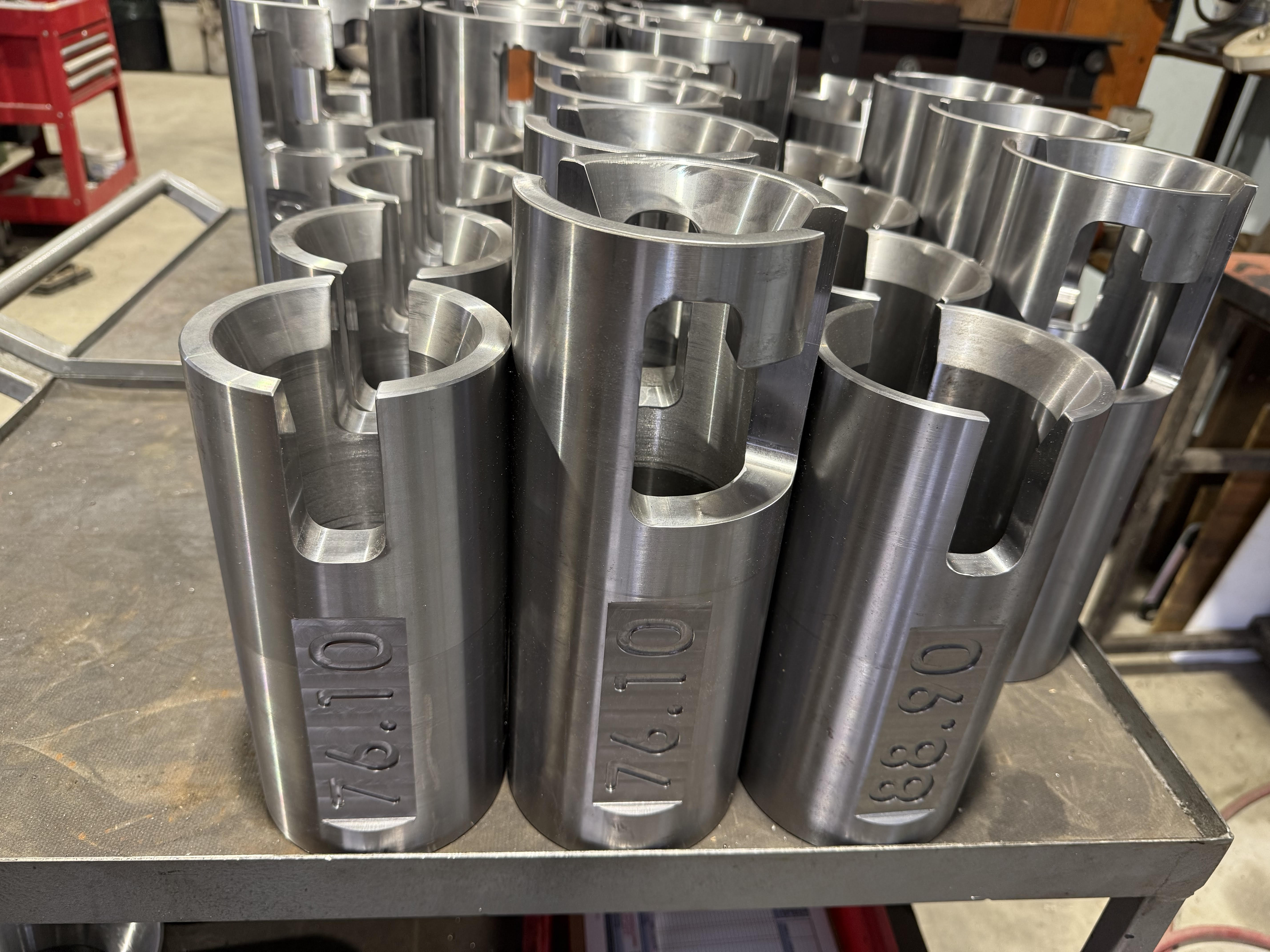 CNC machined 1045 steel hollow drive tools for screw pier installation